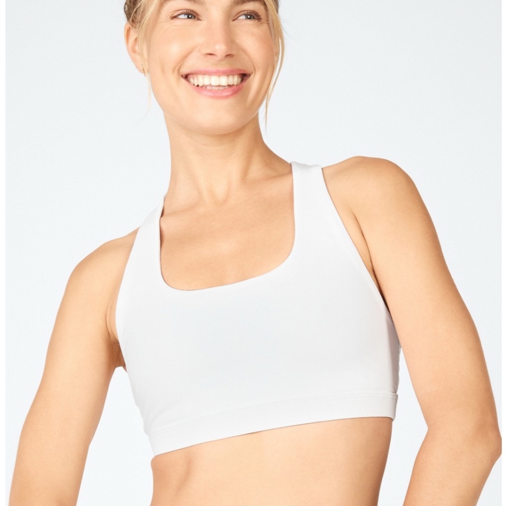 Fabletics Classic White Sports Bra